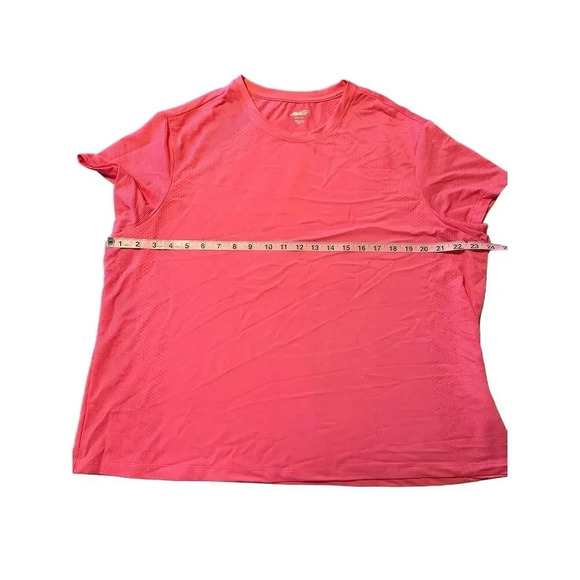 Avia Women's Activewear T-Shirt Plus Size Pink Short Sleeve Athletic Top - Picture 2 of 5